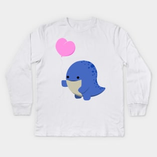 Guild Wars 2- Blue Quaggan Kids Long Sleeve T-Shirt